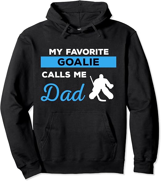 Funny Hockey Dad Hoodie Ice Goalie Player Sports Gift